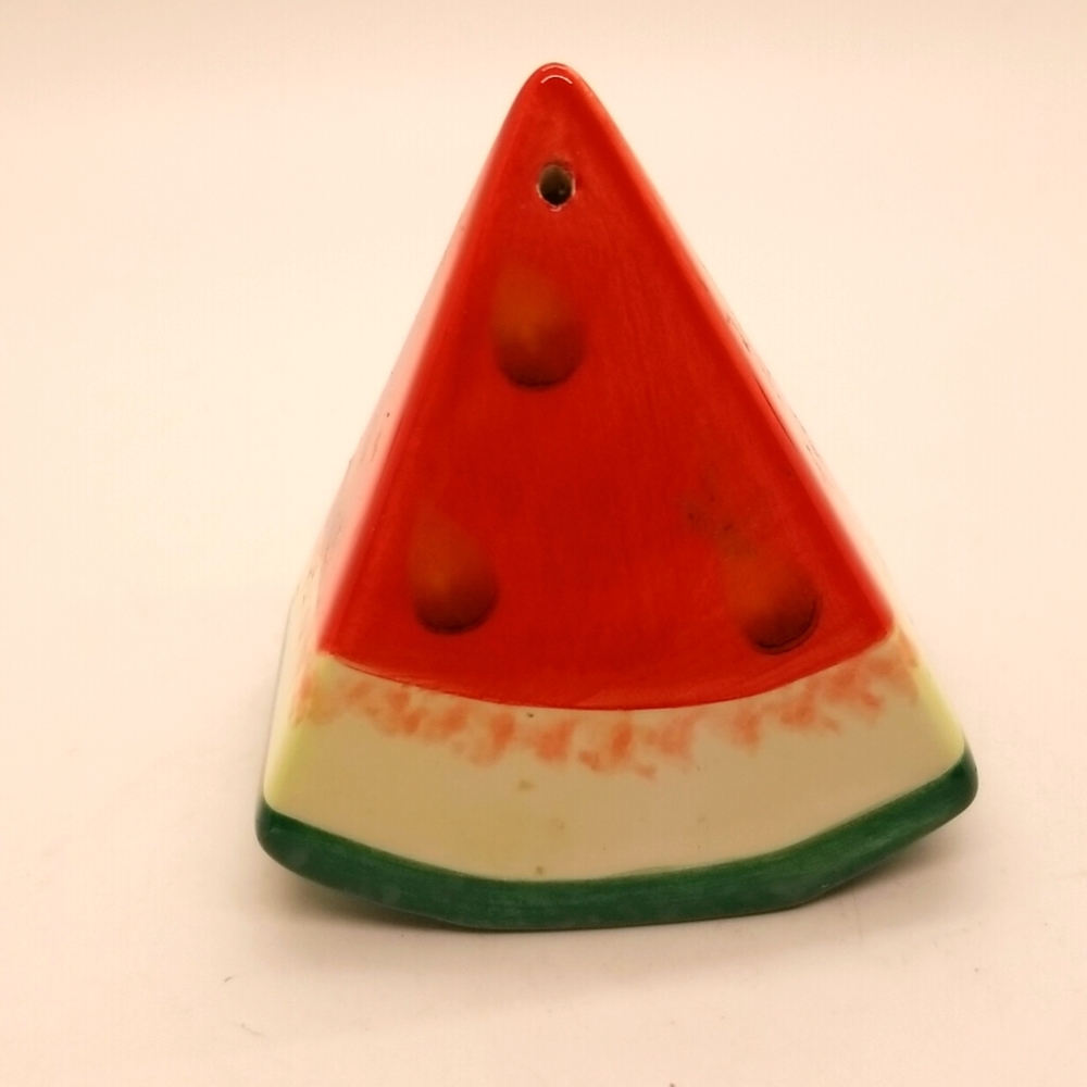 Harry and David Porcelain Salt Shaker, Watermelon Shaped